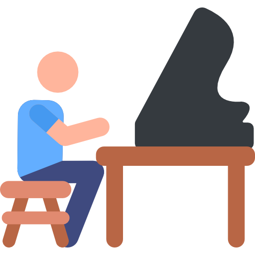 pianist Pictograms Colour icon