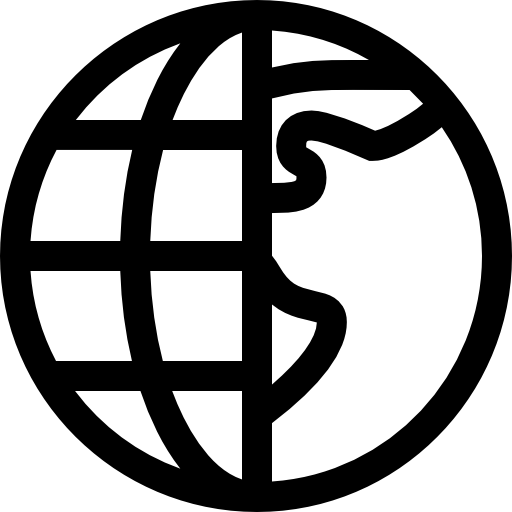kula ziemska Basic Straight Lineal ikona