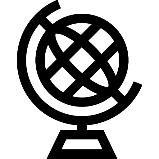 kula ziemska Basic Straight Lineal ikona