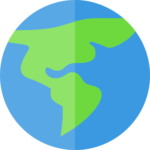 Planet earth Basic Straight Flat icon