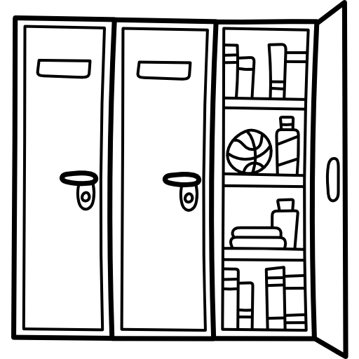 ロッカー Hand Drawn Black icon