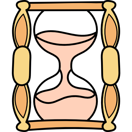 reloj de arena Hand Drawn Color icono