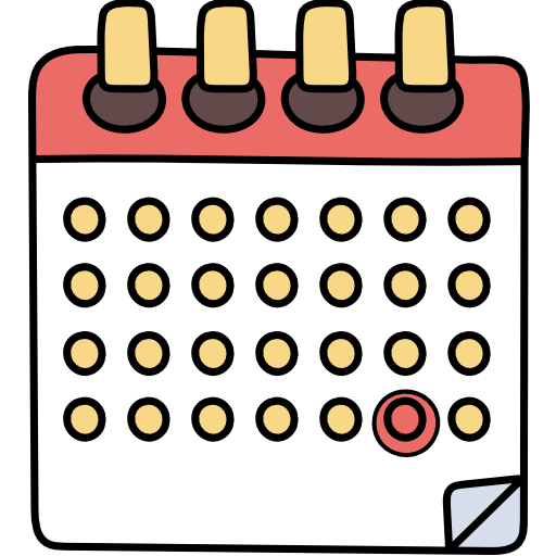 calendario Hand Drawn Color icono