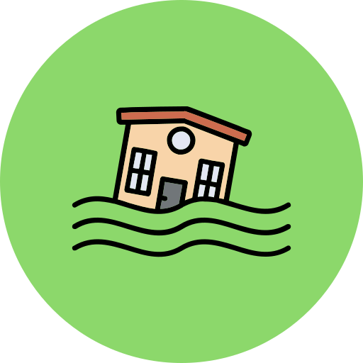 casa inundada Generic color lineal-color icono