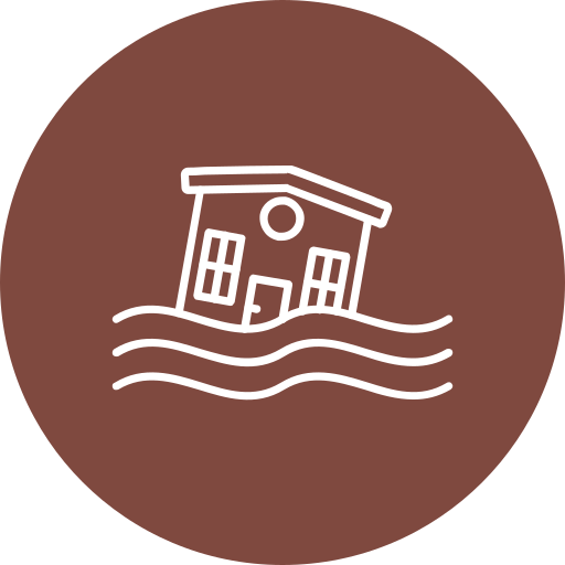 Flooded house Generic color fill icon