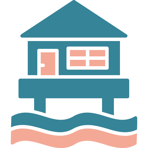 strandhut Generic color fill icoon