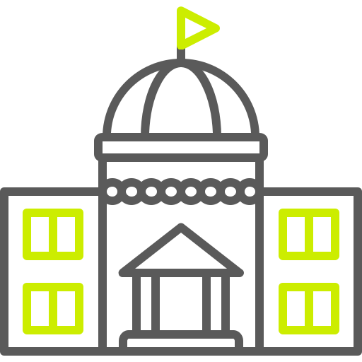 Government building Generic color outline icon