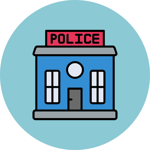 politiebureau Generic color lineal-color icoon