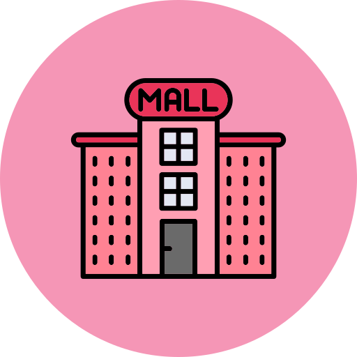 Shopping mall Generic color lineal-color icon
