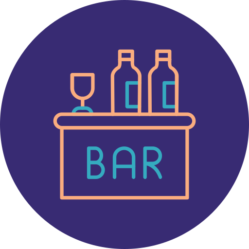 mesa de bar Generic color fill icono