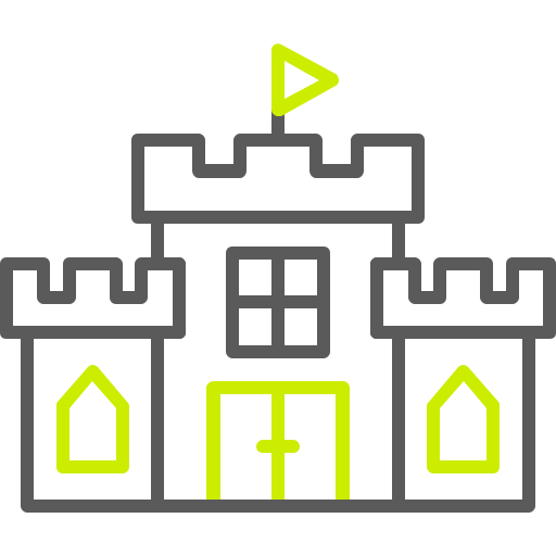 kasteel Generic color outline icoon