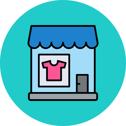 tienda de ropa Generic color lineal-color icono