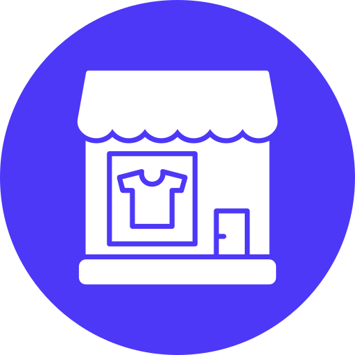 tienda de ropa Generic color fill icono