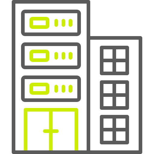 Data center Generic color outline icon