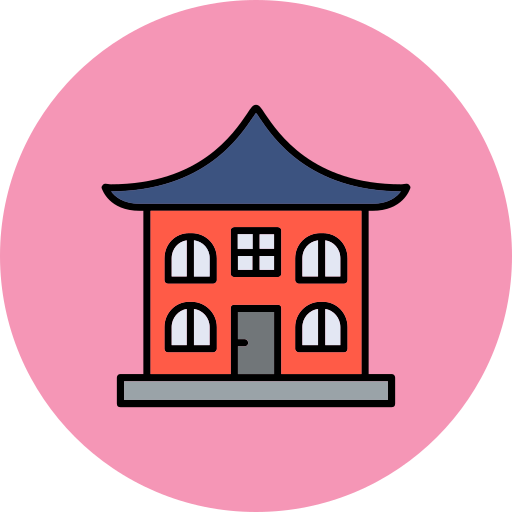 Asian temple Generic color lineal-color icon