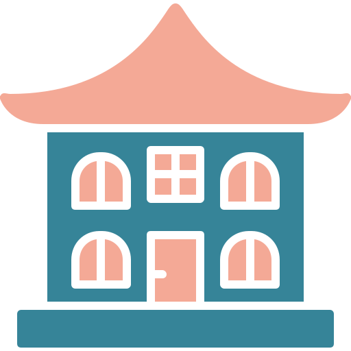 アジアの寺院 Generic color fill icon