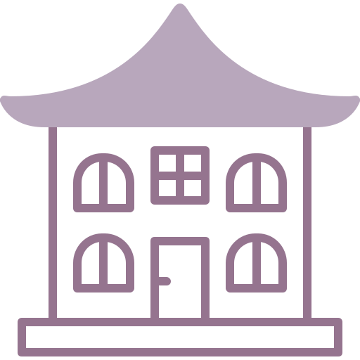 aziatische tempel Generic color lineal-color icoon