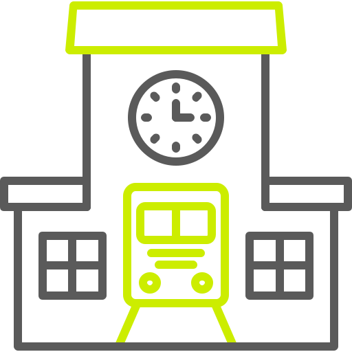 stazione ferroviaria Generic color outline icona