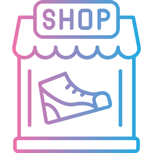 magasin de chaussures Generic gradient outline Icône
