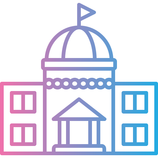 Government building Generic gradient outline icon