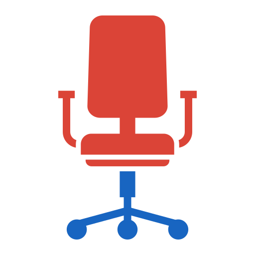 sedia della scrivania Generic color fill icona