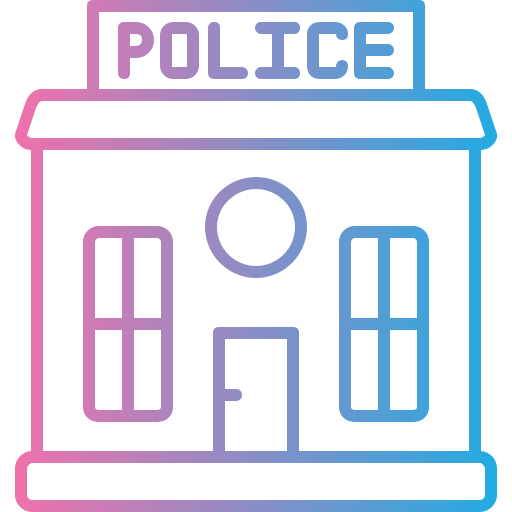 stazione di polizia Generic gradient outline icona