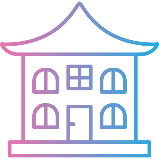 tempio asiatico Generic gradient outline icona