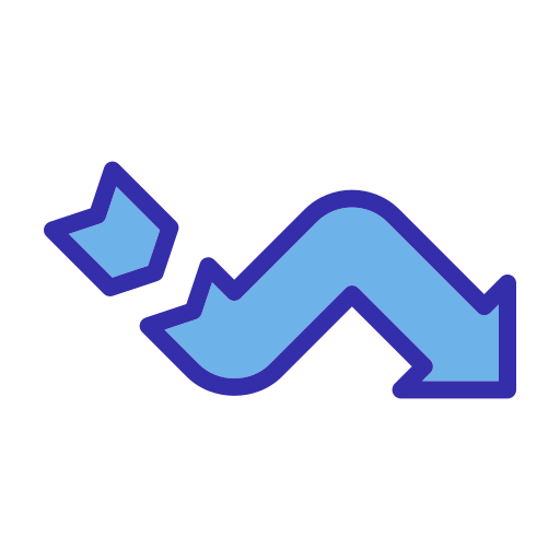 Curved arrow Generic color lineal-color icon