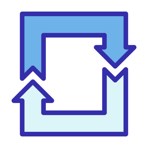 Two arrows Generic color lineal-color icon