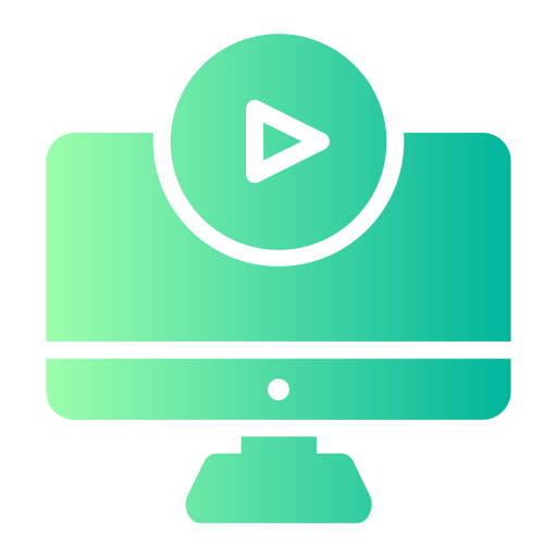reproductor de video Generic gradient fill icono