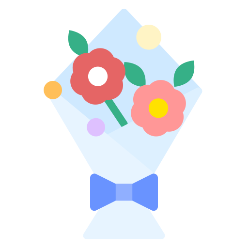bouquet de fleurs Generic color fill Icône