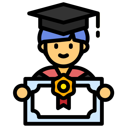 Graduate Generic color lineal-color icon