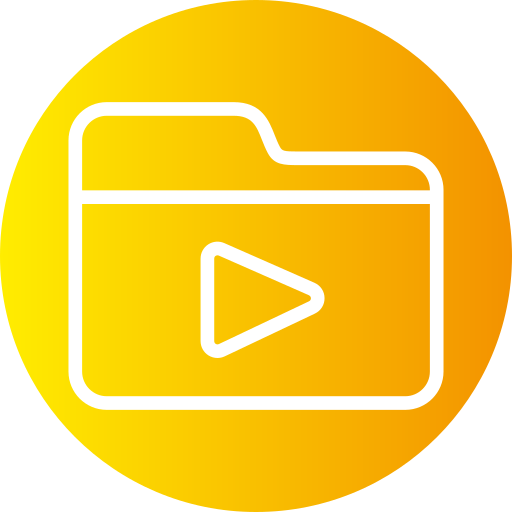 carpeta de videos Generic gradient fill icono