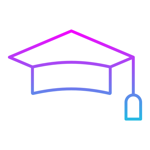 Graduation hat Generic gradient outline icon