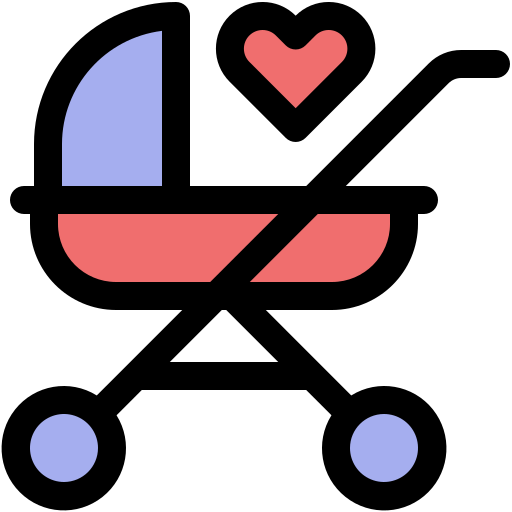 Детская коляска Generic color lineal-color иконка