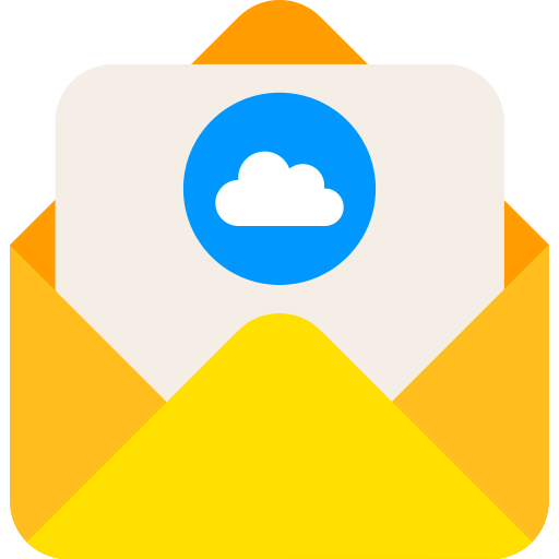 correo en la nube Generic color fill icono