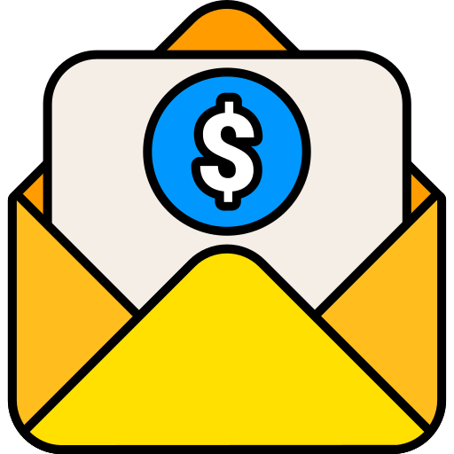 Долларовый конверт Generic color lineal-color иконка