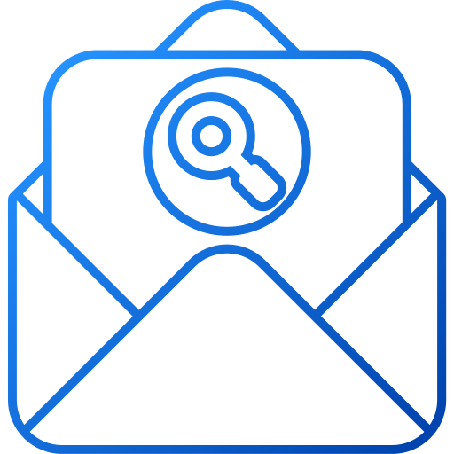 Search mail Generic gradient outline icon