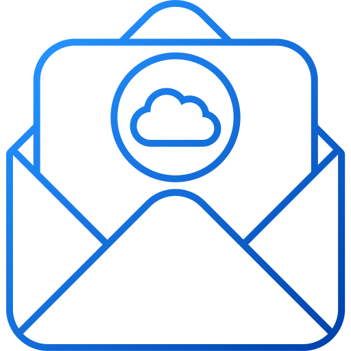 Cloud mail Generic gradient outline icon