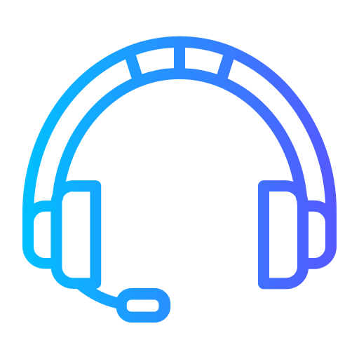auriculares de música Generic gradient outline icono