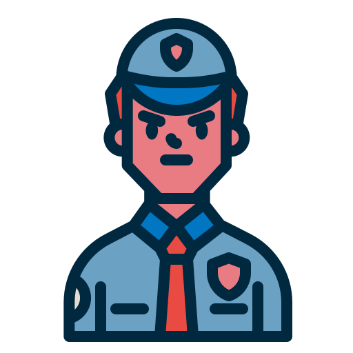 politieagent Generic color outline icoon