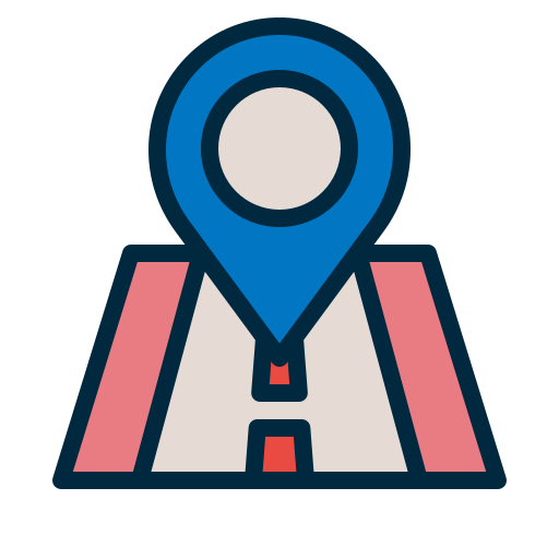 mapa vial Generic color outline icono