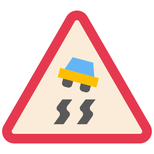 Slippery road Good Ware Flat icon