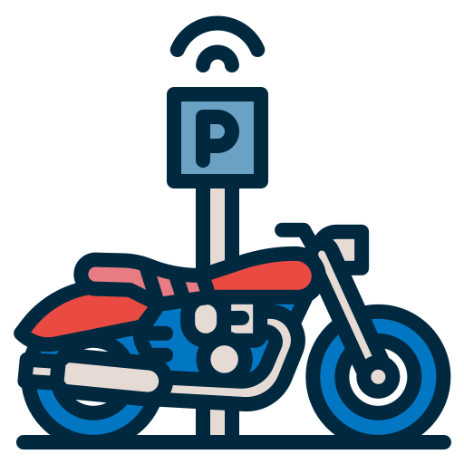 estacionamiento de motocicletas Generic color outline icono