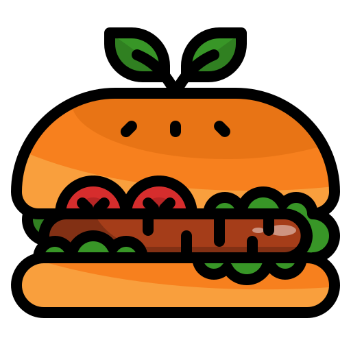 burger na bazie roślin dDara Lineal Color ikona