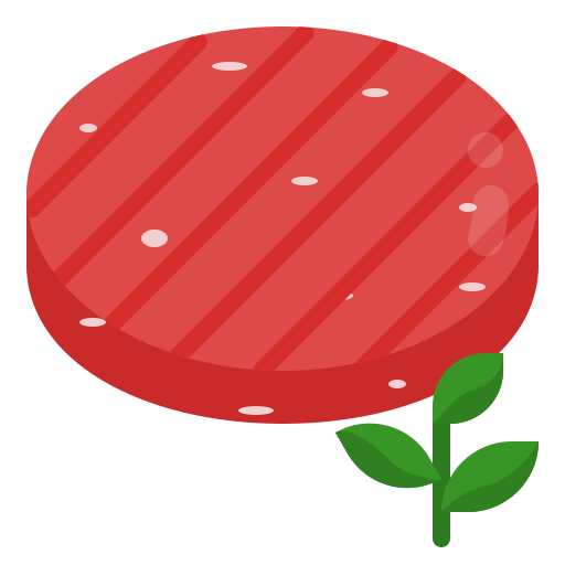 Plant based burger dDara Flat icon