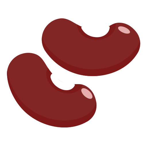 Red beans dDara Flat icon