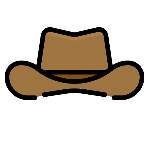 chapeau de cowboy dDara Lineal Color Icône
