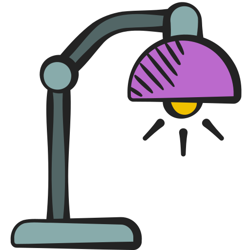 lámpara de escritorio Generic color hand-drawn icono