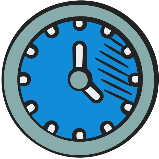 Clock Generic color hand-drawn icon